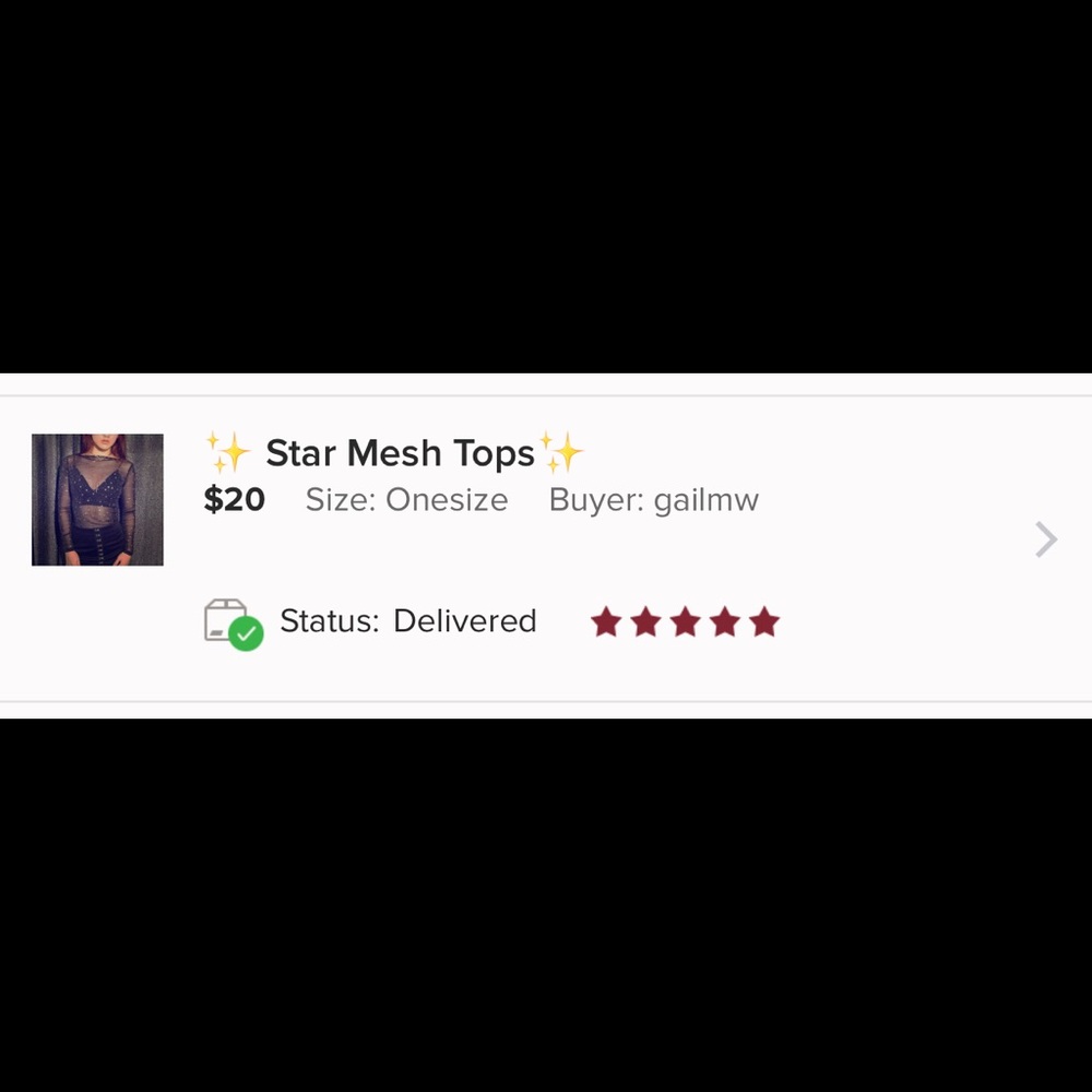 ✨Gold Star Mesh Top✨ - Picture 7 of 7